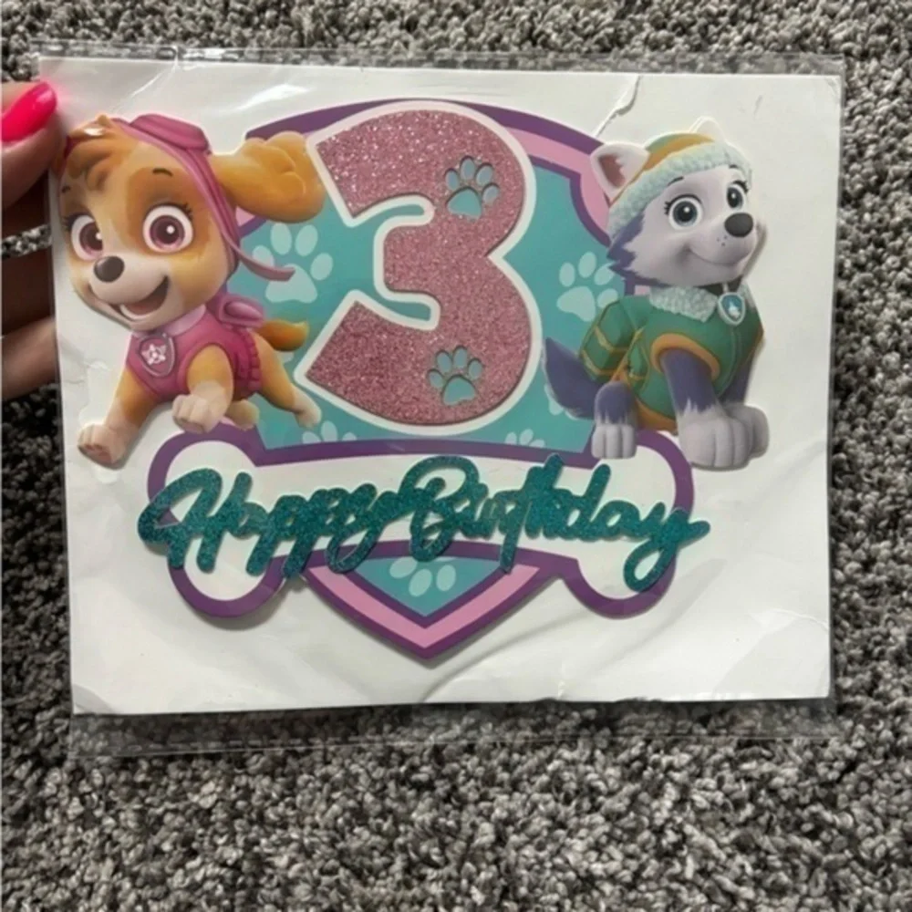 New 3 year old cake topper paw patrol